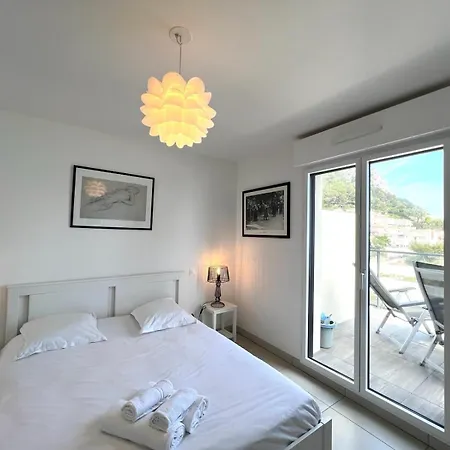 Luxueux 2 Pieces - Terrasse Vue Mer - Parking - Fo 度假居 *