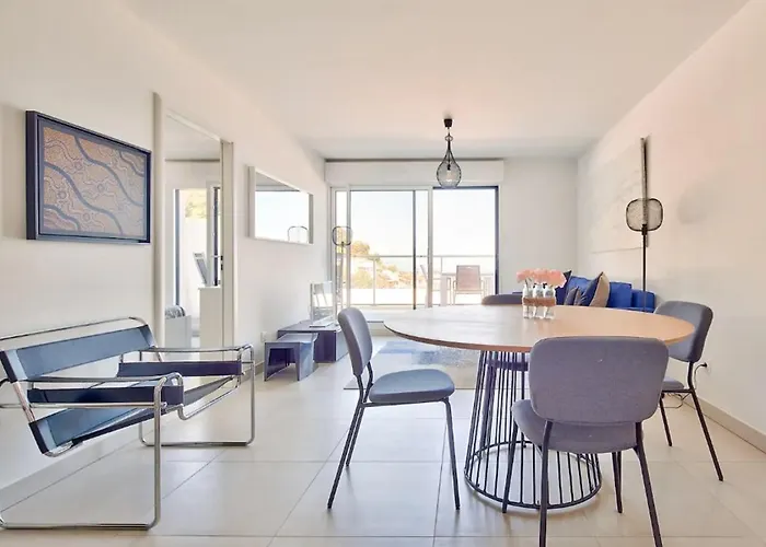 Luxueux 2 Pieces - Terrasse Vue Mer - Parking - Fo * Beausoleil